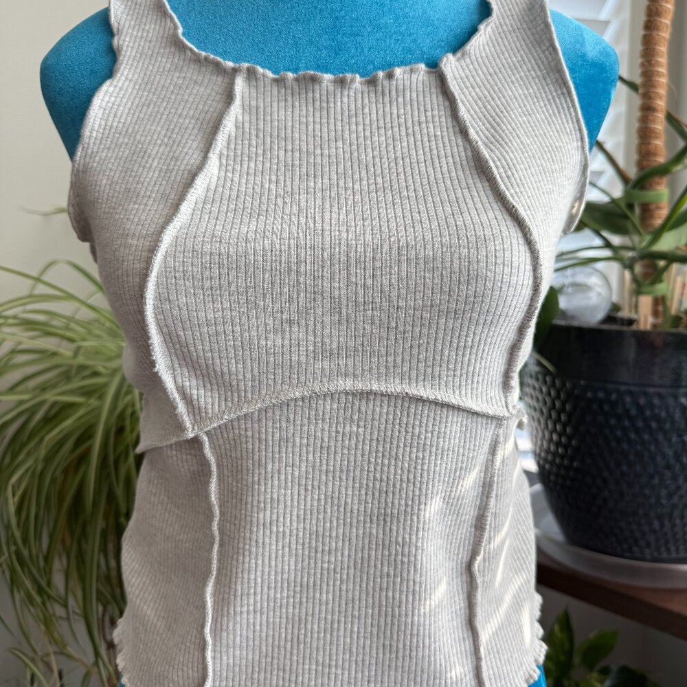 BP. Gray Ribbed Tank Top - Size S